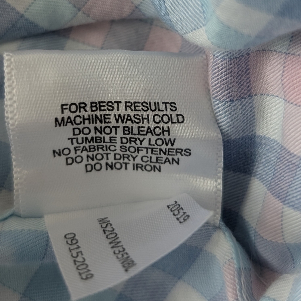 Peter Millar Shirt Men's Medium Multicolor Gingham Pattern Spring Easter - Picture 6 of 8